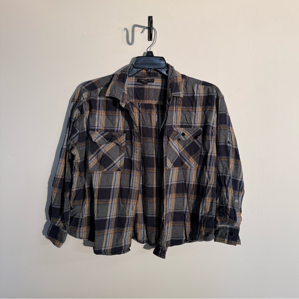 Romeo & Juliet Couture Women’s Plaid Flannel Button-Up Shirt - Size Large